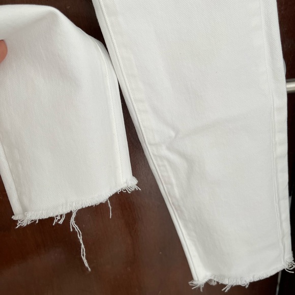 Paige Verdugo Ankle w/Raw Hem Distressed Optic White Women Pants, SZ 23, NWT - Picture 5 of 12